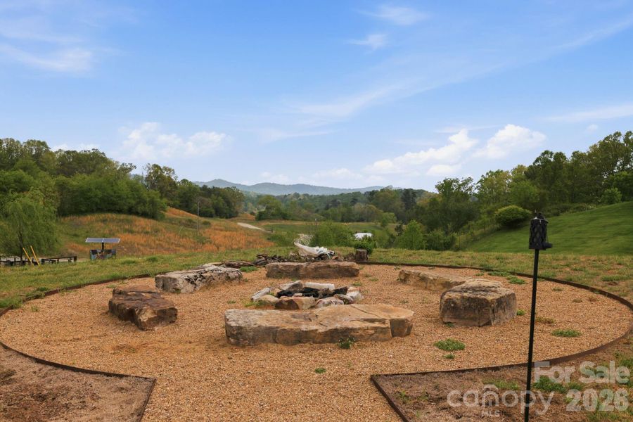 Community firepit on Westridge Farm Rd