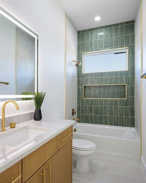 Furnished interior view inside a new home in , Dallas (Image 16).