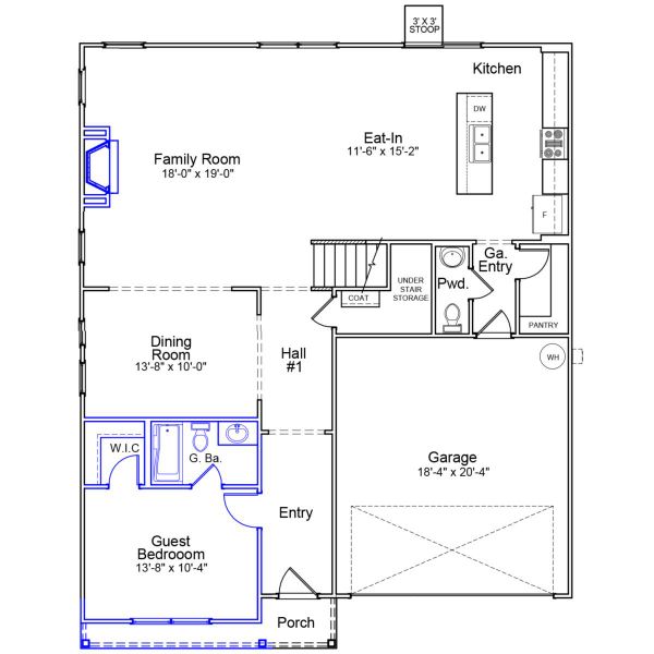 2D floor plan layout of this home in Ellington, Elgin, SC (Image 2).