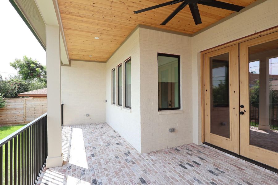 Exterior details and patio area of a home in , Houston (Image 2). Exterior details and patio area of a home in , Houston (Image 2).