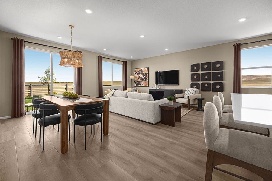 Representative furnished interior of a home built from the 1543 Modeled by KB Home in Legato, Commerce City (Image 6).