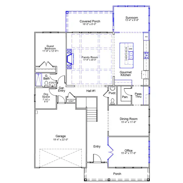 2D floor plan layout of this home in Sweetbrier, Durham, NC (Image 4).