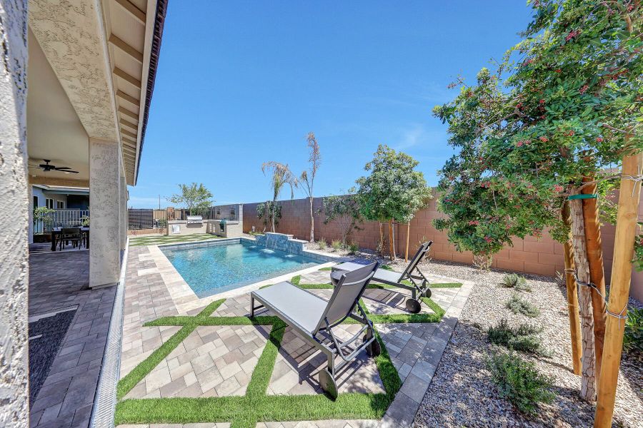 Representative exterior details of a home built from the Mahogany by Mattamy Homes in Landmarke, Queen Creek (Image 29).