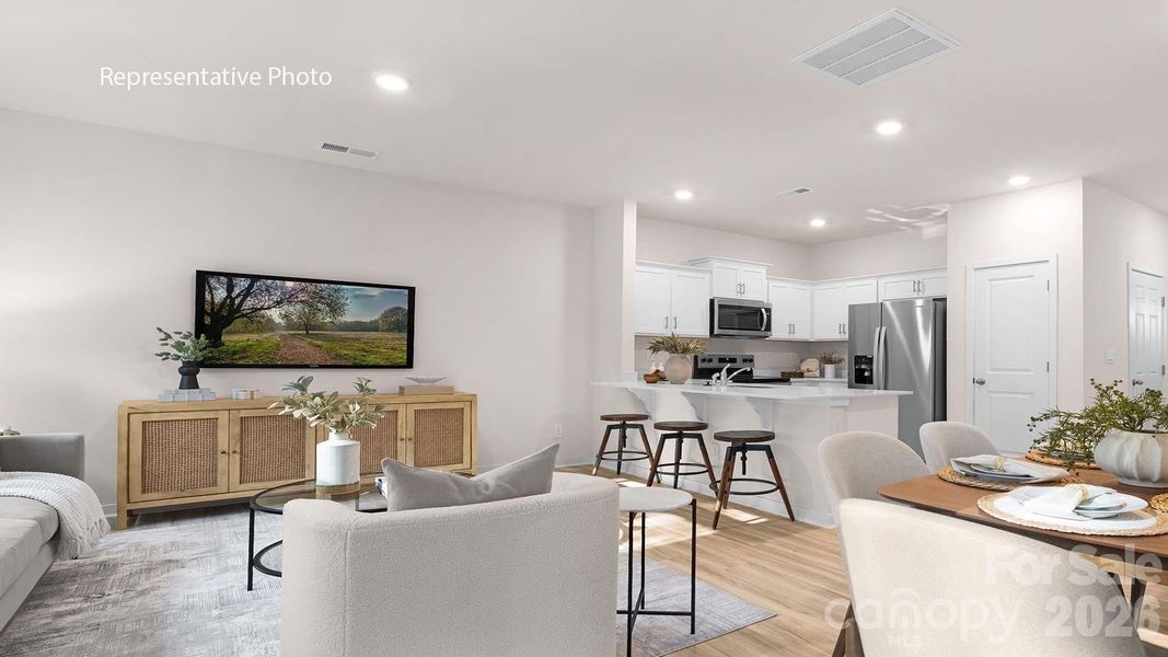 Furnished interior view inside a new home in The Townes at Troutman, Troutman (Image 11).