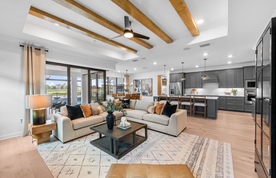 Open and connected living spaces Open and connected living spaces