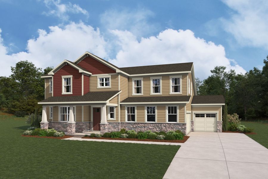 Representative exterior photo of a completed home built from the Eldorado by Mattamy Homes in Blair Place, Monroe, NC (Image 1). Representative exterior photo of a completed home built from the Eldorado by Mattamy Homes in Blair Place, Monroe, NC (Image 1).