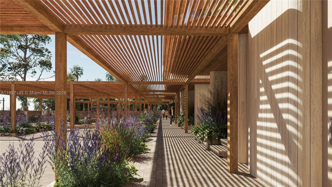 Exterior details and patio area of a home in , Miami (Image 3). Exterior details and patio area of a home in , Miami (Image 3).