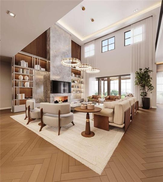 Furnished interior view inside a new home in , Buford (Image 3).