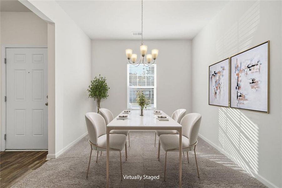 Furnished interior view inside a new home in , Calhoun (Image 13).