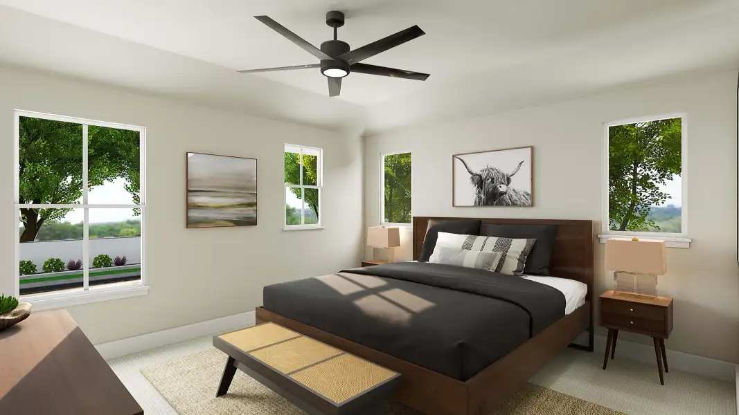 Representative furnished interior of a home built from the Lily by Tri Pointe Homes in The Retreat at Harvest, Argyle (Image 9).