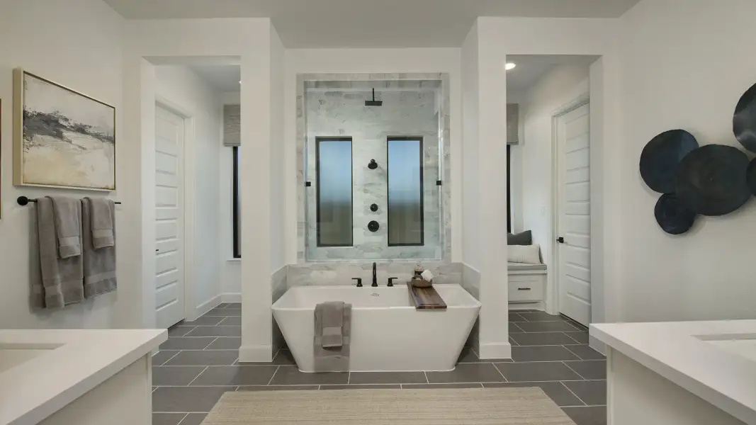 Representative furnished interior of a home built from the 4428S by Perry Homes in Elyson, Katy (Image 11).