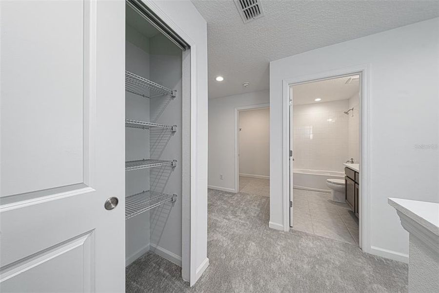 Linen Closet and Guest Bathroom 2nd floor