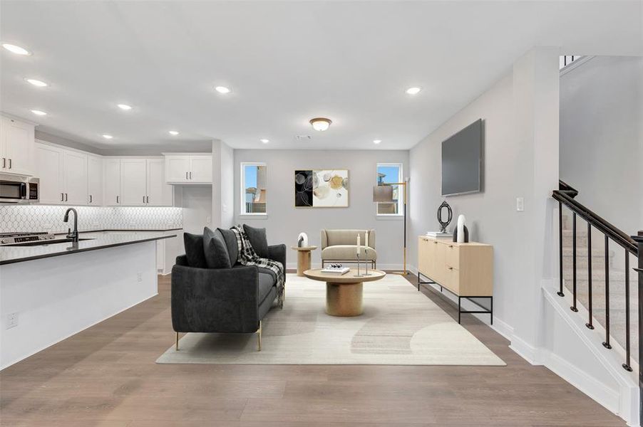 Furnished interior view inside a new home in Painted Tree Woodland West – Cottages, McKinney (Image 6).