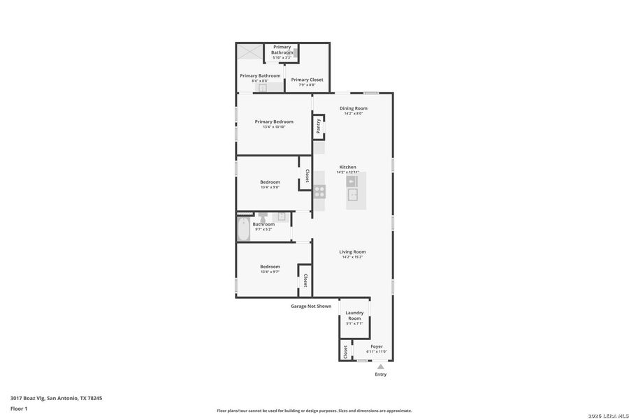 2D floor plan layout of this home in Laurel Vistas, San Antonio, TX (Image 3). 2D floor plan layout of this home in Laurel Vistas, San Antonio, TX (Image 3).