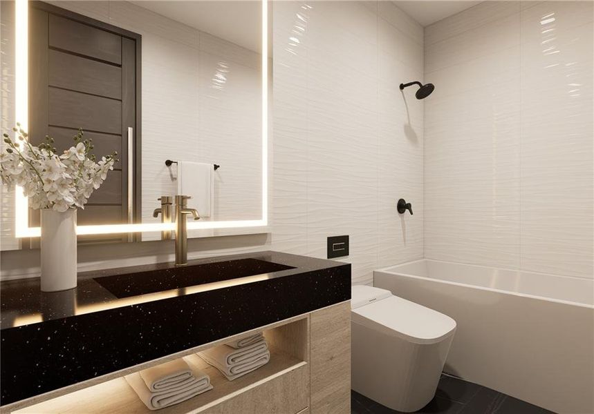 Furnished interior view inside a new home in , Buford (Image 19).