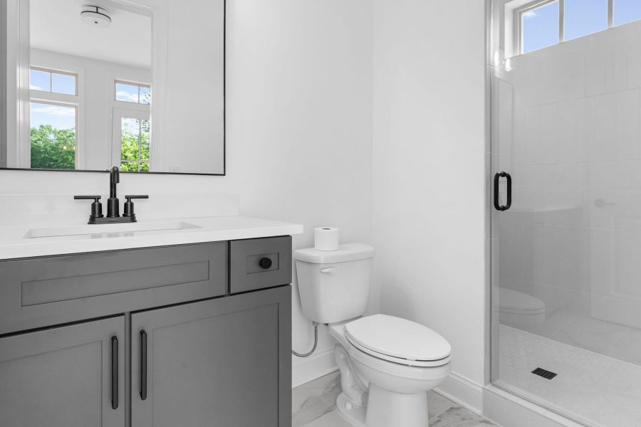 Furnished interior view inside a new home in Overlook at Gin Property, Senoia (Image 4).