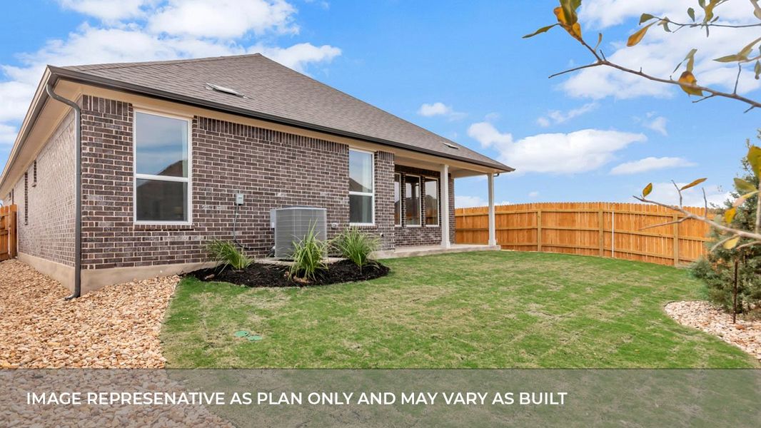 Exterior details and patio area of a home in Rosenbusch Ranch, Leander (Image 4). Exterior details and patio area of a home in Rosenbusch Ranch, Leander (Image 4).