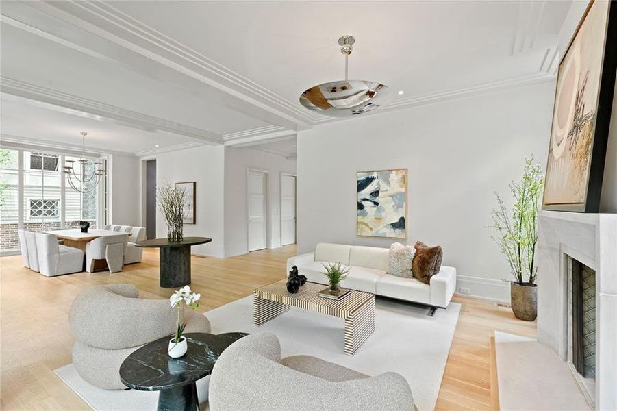 Furnished interior view inside a new home in , Atlanta (Image 7). Furnished interior view inside a new home in , Atlanta (Image 7).