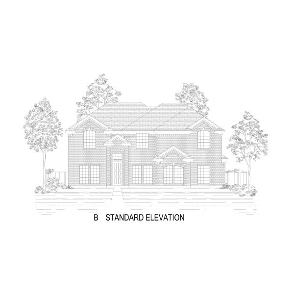 Representative rendering of the exterior for the Coventry 2FS by First Texas Homes (Image 7). Representative rendering of the exterior for the Coventry 2FS by First Texas Homes (Image 7).