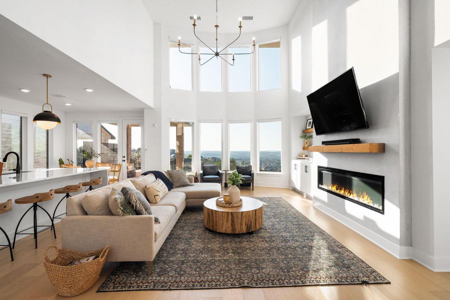 Furnished interior view inside a new home in Sweetwater - 60', Austin (Image 10).