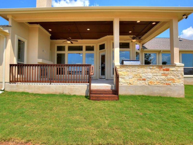 Representative exterior details of a home built from the San Simeon II by Giddens Homes in Clearwater Ranch, Liberty Hill (Image 49).