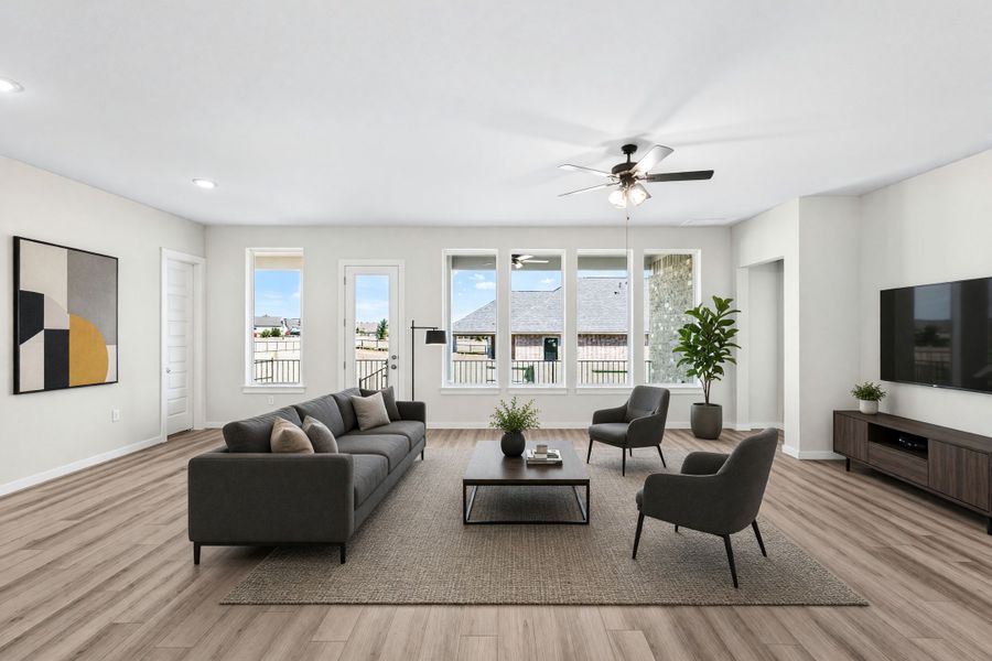 Furnished interior view inside a new home in The Colony, Bastrop (Image 6).