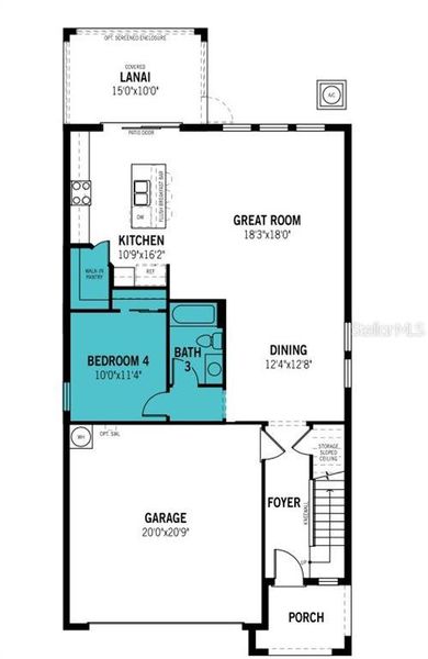 2D floor plan layout of this home in Pendleton at Chapel Crossings, Wesley Chapel, FL (Image 3). 2D floor plan layout of this home in Pendleton at Chapel Crossings, Wesley Chapel, FL (Image 3).