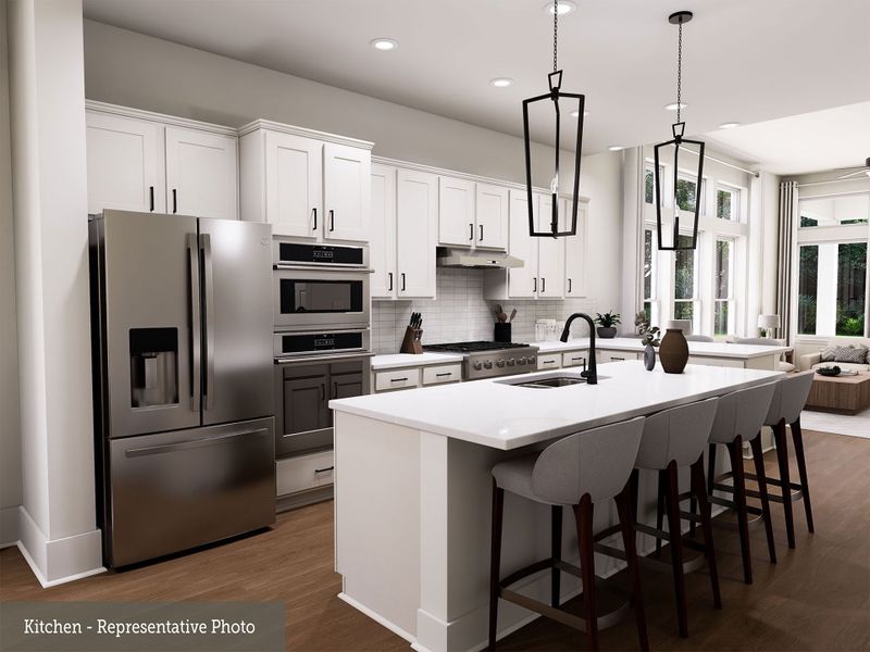 Furnished interior view inside a new home in The Highlands - Grove Collection, Porter (Image 5).