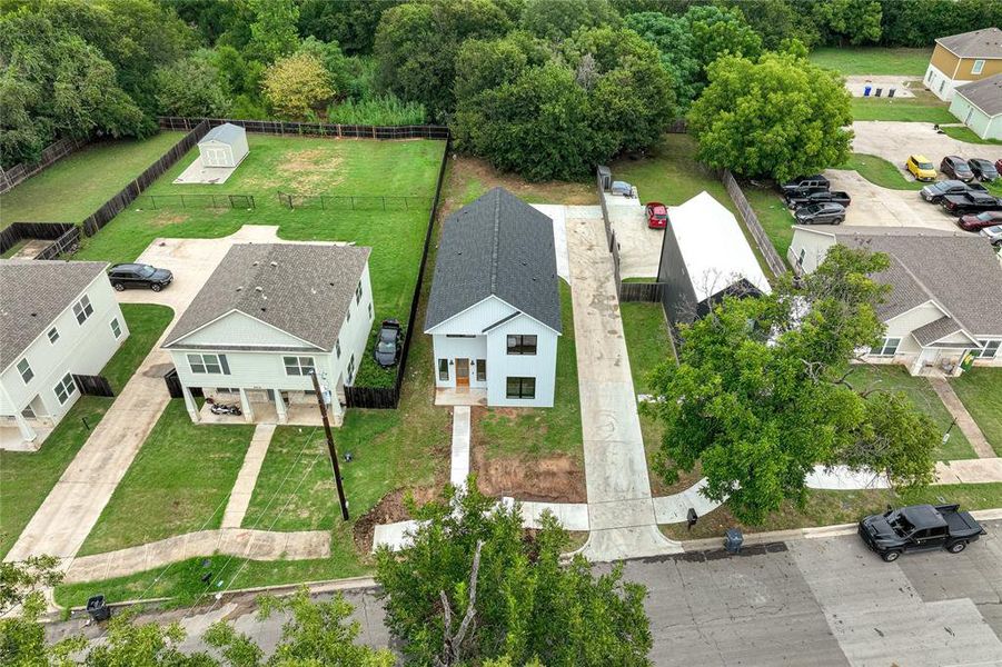 Aerial view of residential area Aerial view of residential area