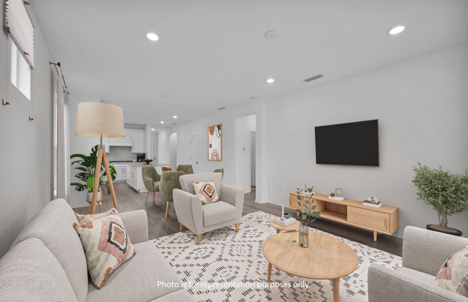 Furnished interior view inside a new home in Del Webb Wildlight, Wildlight (Image 3).