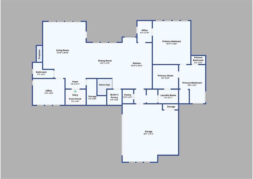 2D floor plan layout of this home in , Malakoff, TX (Image 4). 2D floor plan layout of this home in , Malakoff, TX (Image 4).