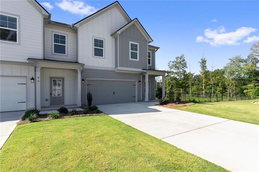 Front exterior of a new home in , Dawsonville, GA, highlighting curb appeal (Image 26).