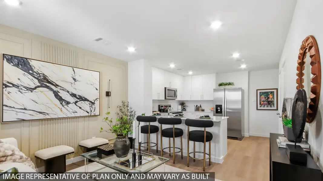 Furnished interior view inside a new home in Baron Village, Conroe (Image 4).
