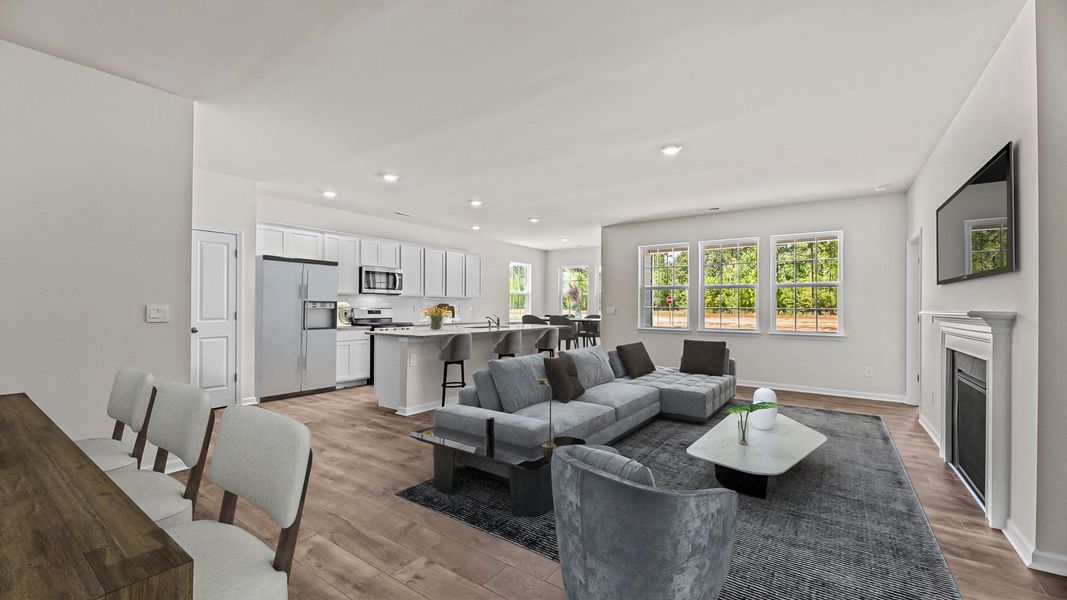 Representative furnished interior of a home built from the ABERDEEN by D.R. Horton in East Ridge, Ayden (Image 5).