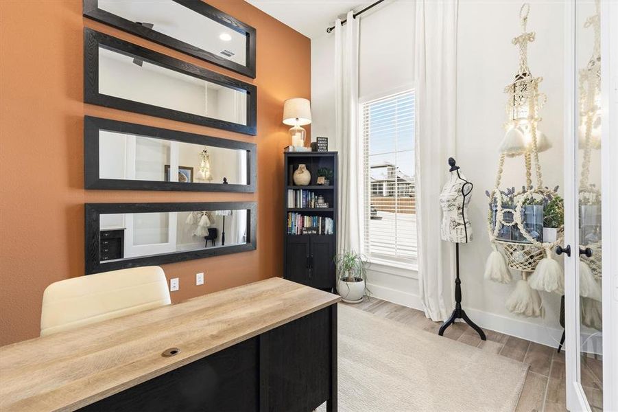 Office off Entry with Glass Doors