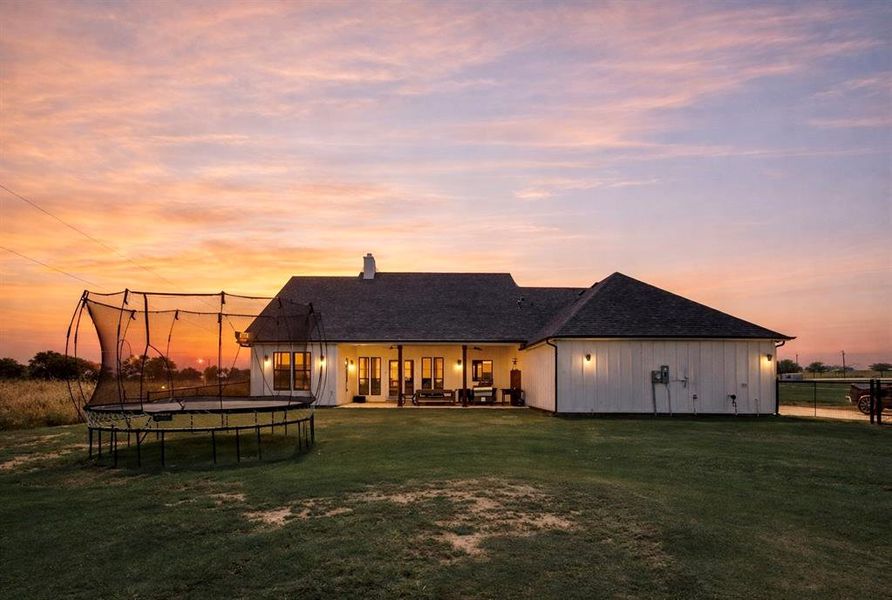 Exterior details and patio area of a home in , Krum (Image 23).