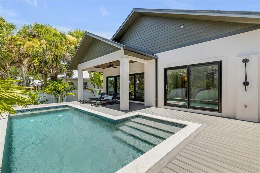 Exterior details and patio area of a home in , New Smyrna Beach (Image 48). Exterior details and patio area of a home in , New Smyrna Beach (Image 48).