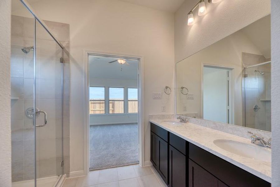 Furnished interior view inside a new home in Aldeana - Tejas Collection, Bonney (Image 8).