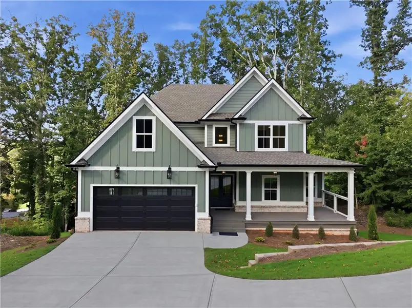 Front exterior of a new home in , Gainesville, GA, highlighting curb appeal (Image 21).