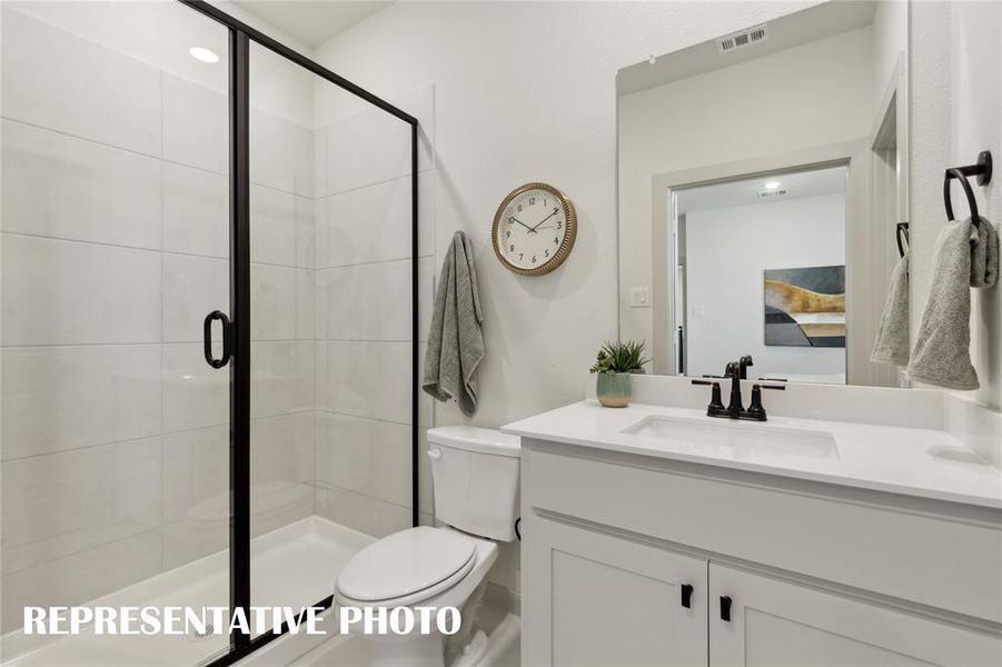 You'll find beautifully finished guest baths in all of our homes! REPRESENTATIVE PHOTO OF MODEL HOME You'll find beautifully finished guest baths in all of our homes! REPRESENTATIVE PHOTO OF MODEL HOME