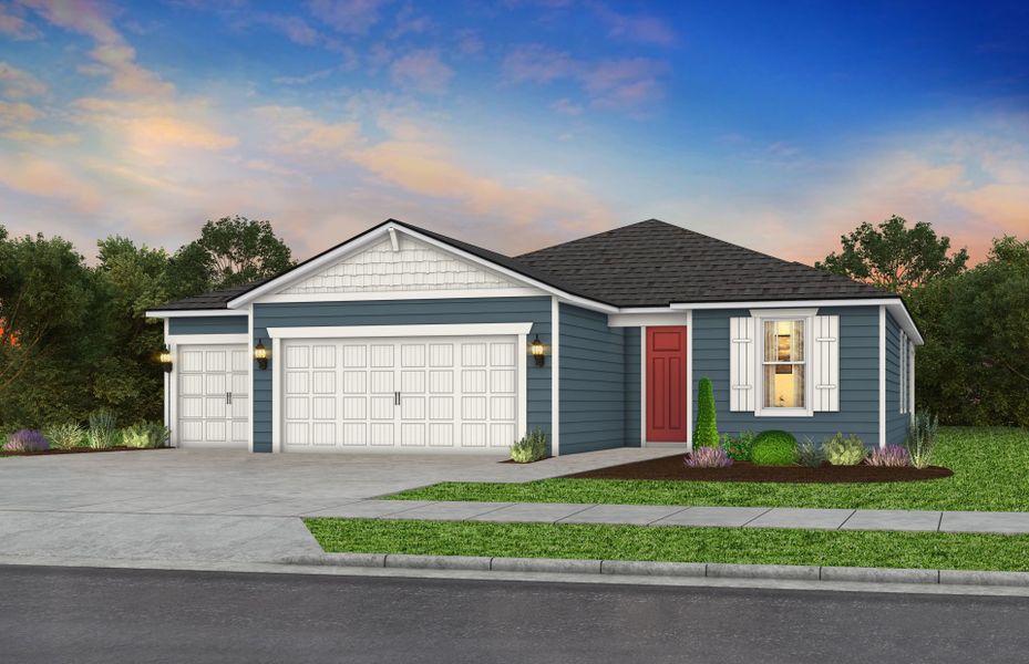 Representative exterior photo of a completed home built from the Mystique Select by Pulte Homes in Joseph Oaks, Jacksonville, FL (Image 19).