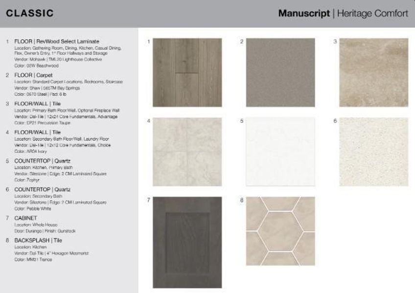 9207 Everlasting Daisy Drive - Design Selections.  Home is under construction and selections are subject to change.