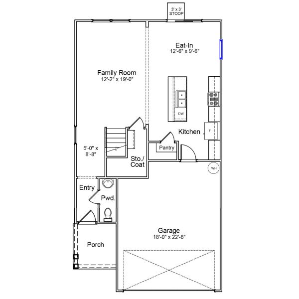2D floor plan layout of this home in Ellington, Elgin, SC (Image 3).