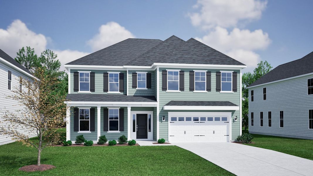 Front exterior of a new home in , Summerville, SC, highlighting curb appeal (Image 22).