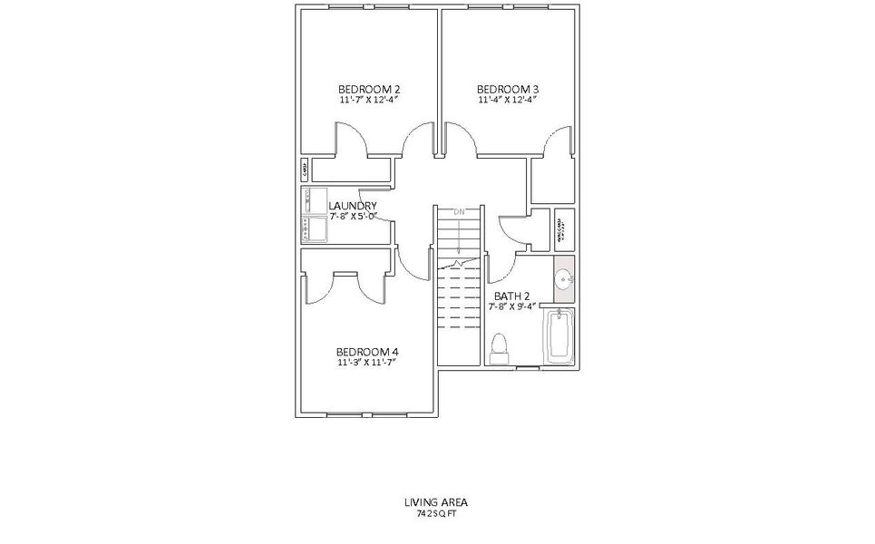 2D floor plan layout for the Sumter by Enchanted Homes in Ballentine Ridge, Lyman, SC (Image 4).