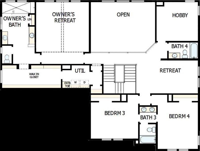 2D floor plan layout of this home in Meadow Brook Farms, Cumming, GA (Image 3). 2D floor plan layout of this home in Meadow Brook Farms, Cumming, GA (Image 3).