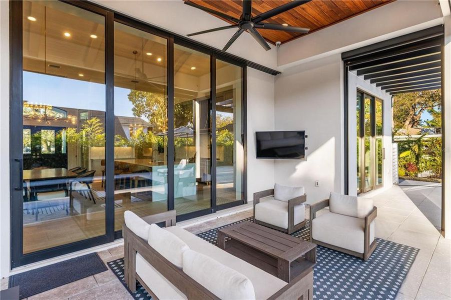 Exterior details and patio area of a home in , Sarasota (Image 29).