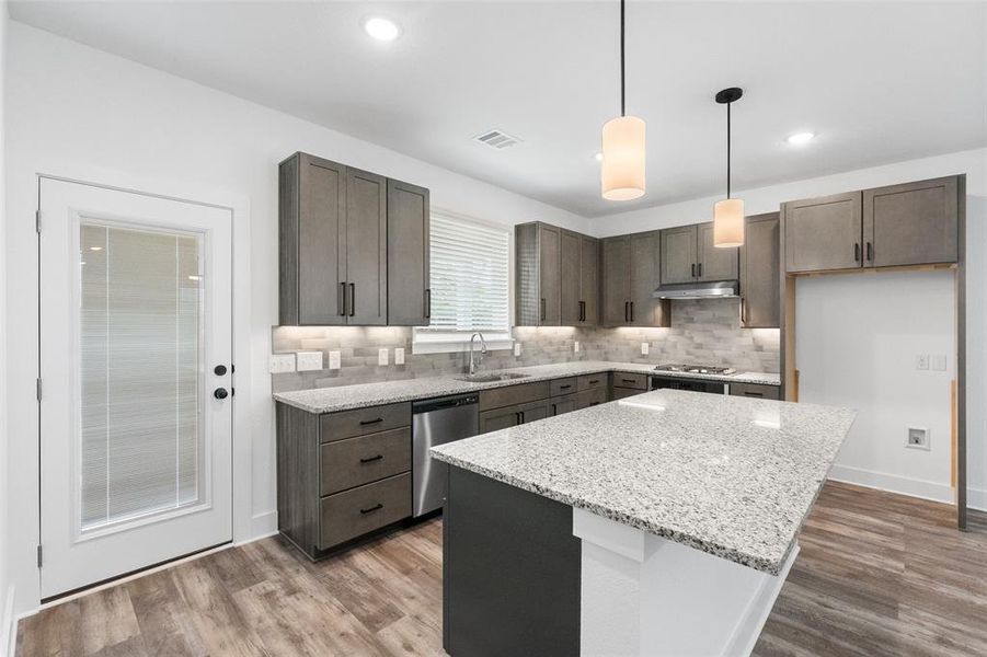Kitchen with granite countertops Kitchen with granite countertops