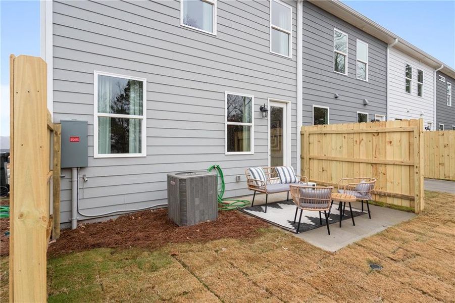 Exterior details and patio area of a home in Stegall Village, Emerson (Image 26).