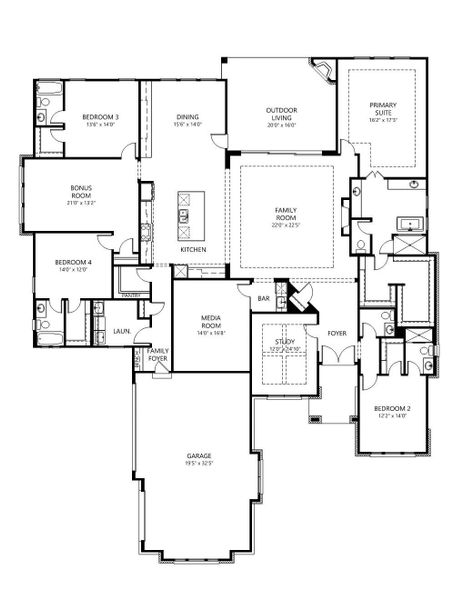Main Level Floor Plan Image